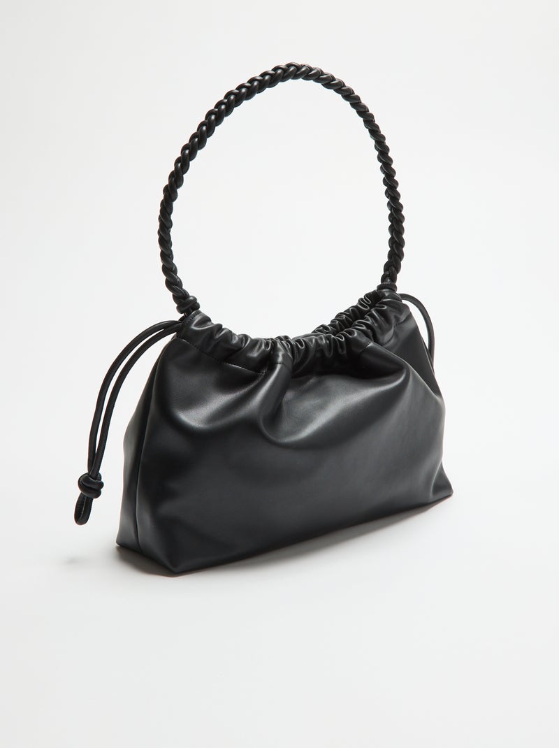 Saco tipo bolsa em imitação de pele Preto - Kiabi