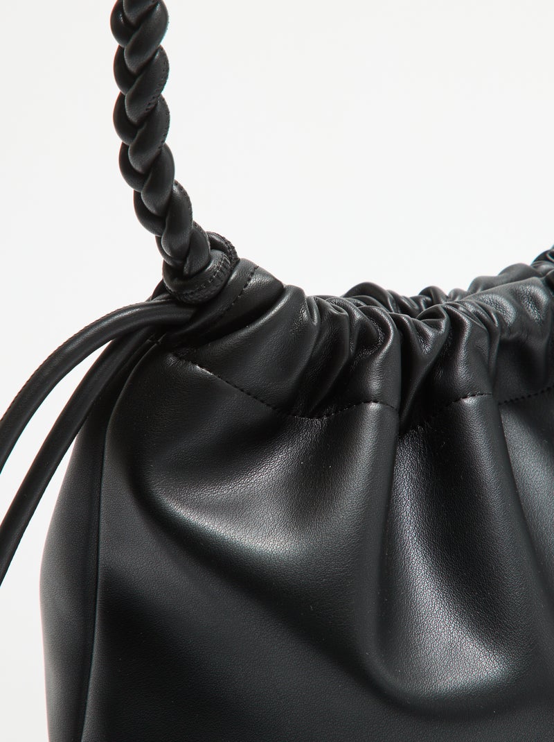 Saco tipo bolsa em imitação de pele Preto - Kiabi