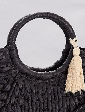 Saco tipo cabaz em ráfia - Kiabi