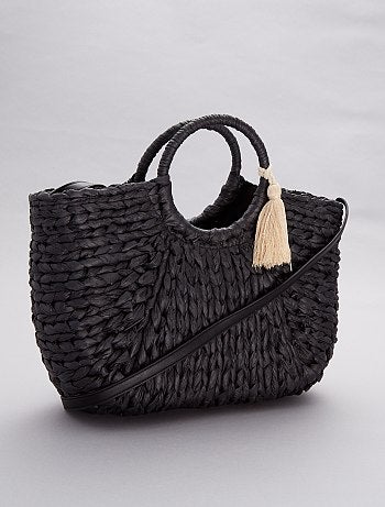 Saco tipo cabaz em ráfia - Kiabi