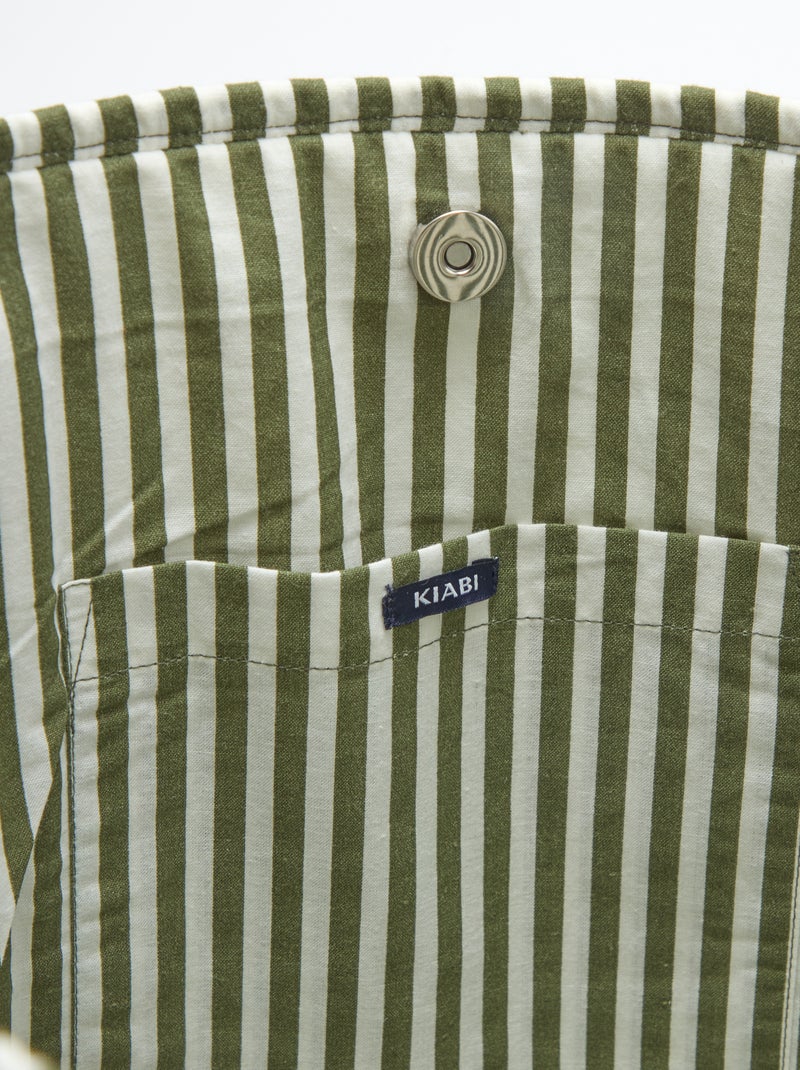 Saco tote acolchoado com padrão de flores Verde - Kiabi