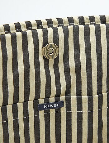 Saco tote acolchoado com padrão de leopardo