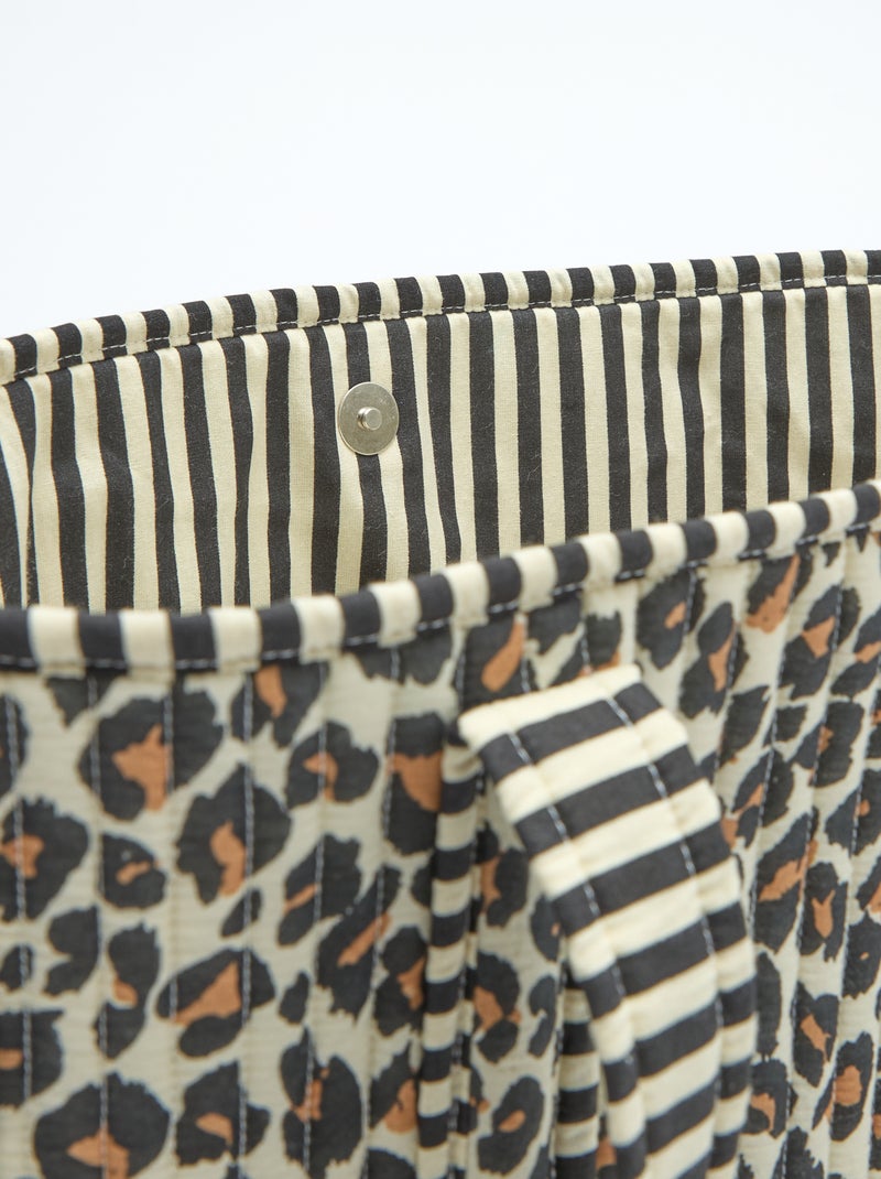 Saco tote acolchoado com padrão de leopardo Castanho - Kiabi