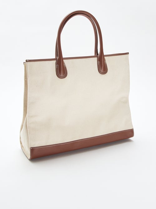 Saco tote em lona - Kiabi