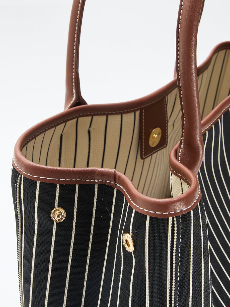 Saco tote em tecido Preto - Kiabi