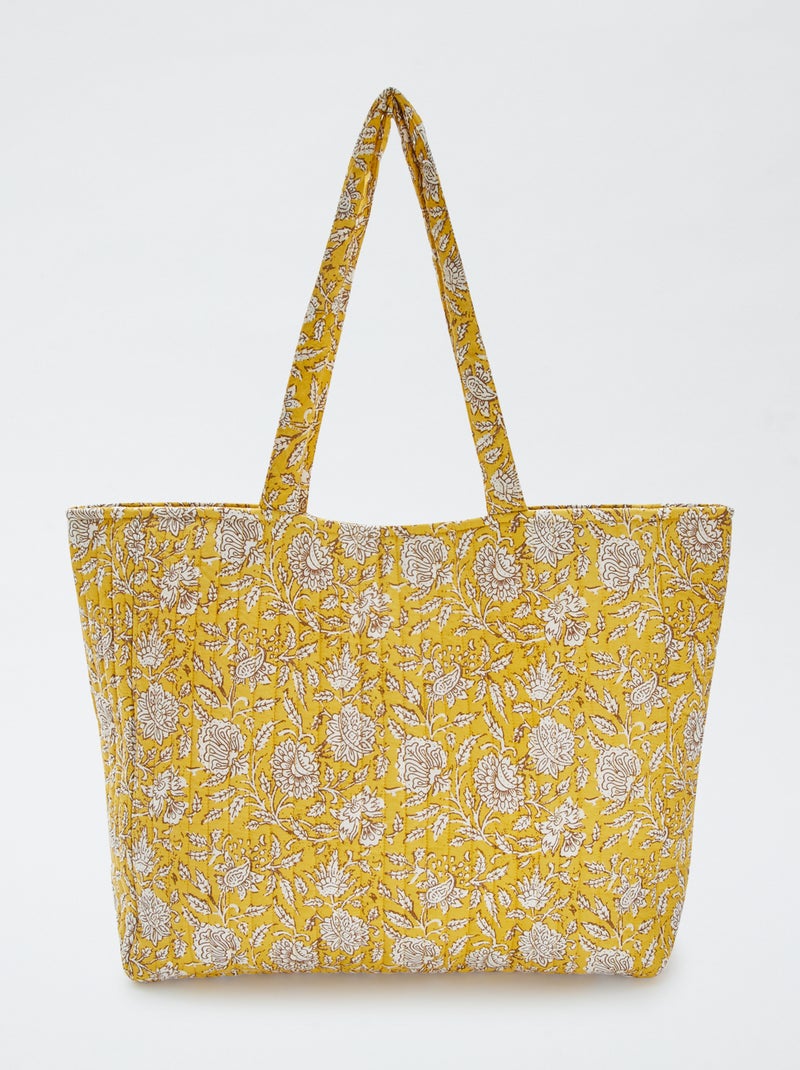 Sacola acolchoada estampada AMARELO - Kiabi