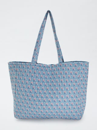 Sacola acolchoada estampada