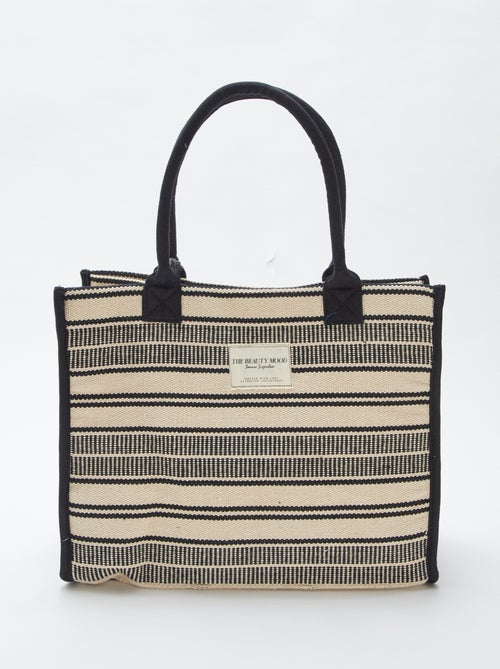 Sacola com estampado às riscas - Kiabi