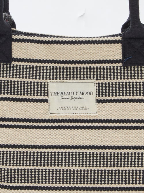 Sacola com estampado às riscas - Kiabi