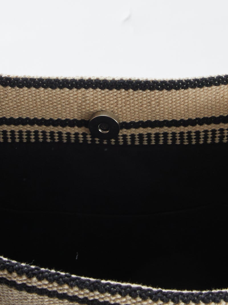 Sacola com estampado às riscas PRETO - Kiabi