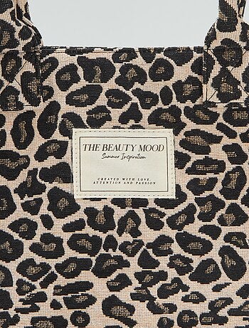 Sacola com estampado 'leopardo'