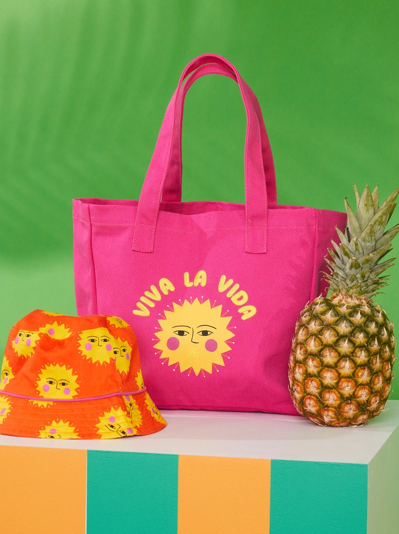 Sacola de lona estampada x Arianne Butto ROSA - Kiabi