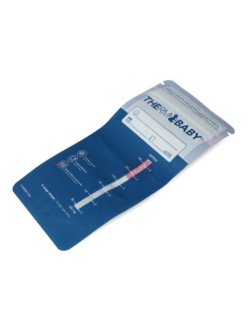 Sacos para armazenamento de leite materno thermobaby pré-esterilizados 180 ml Branco - Kiabi