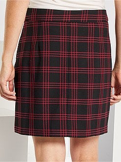 Saia aos quadrados estilo trespassada - Kiabi