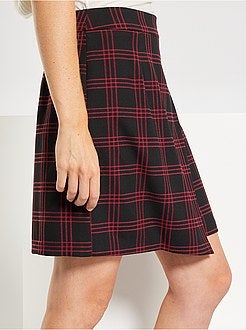 Saia aos quadrados estilo trespassada - Kiabi