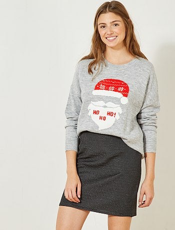 Saia às riscas com brilhantes - Kiabi