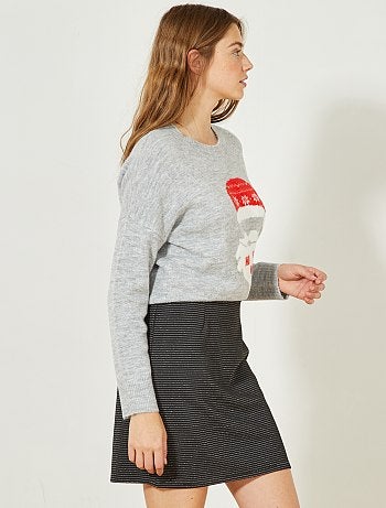 Saia às riscas com brilhantes - Kiabi