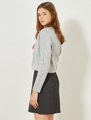 Saia às riscas com brilhantes - Kiabi