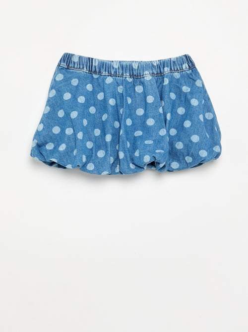 Saia balão curta estampada - Kiabi