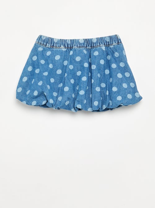 Saia balão curta estampada - Kiabi