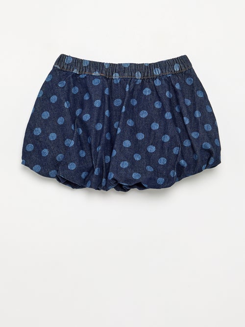 Saia balão curta estampada - Kiabi