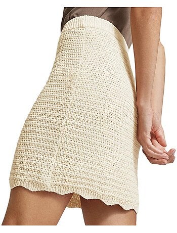 Saia Bege Vero Moda Borabora para Mulher