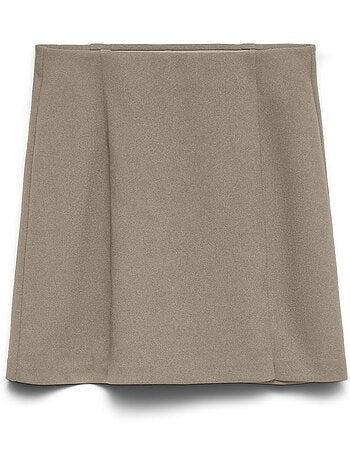 Saia Bege Vero Moda Mada para Mulher