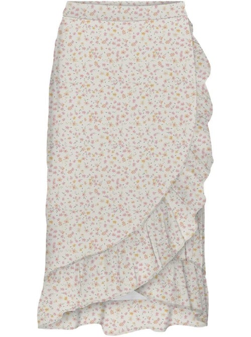 Saia Branca com Padrão Floral Vero Moda Smilla para Mulher - Kiabi Saia Branca com Padrão Floral Vero Moda Smilla para Mulher - Kiabi