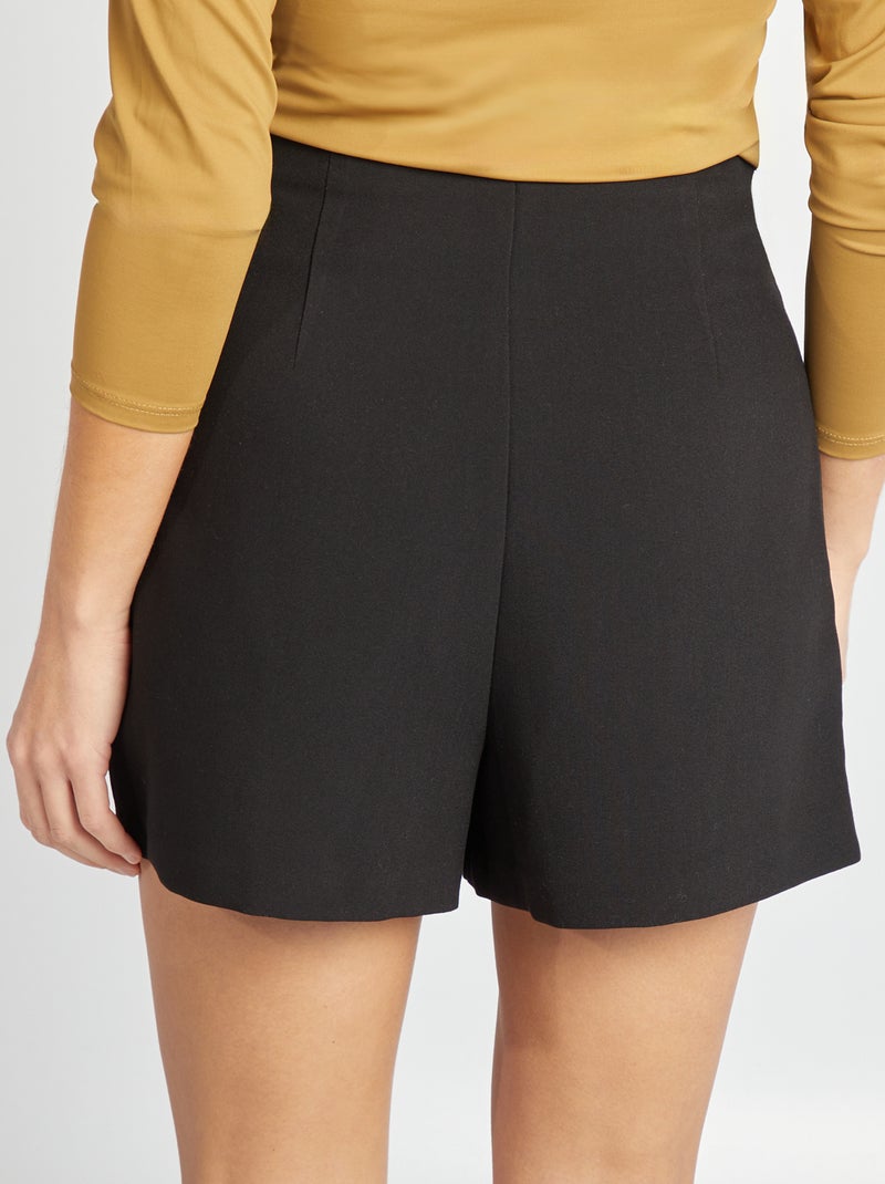 Saia-calça com cintura subida Preto - Kiabi