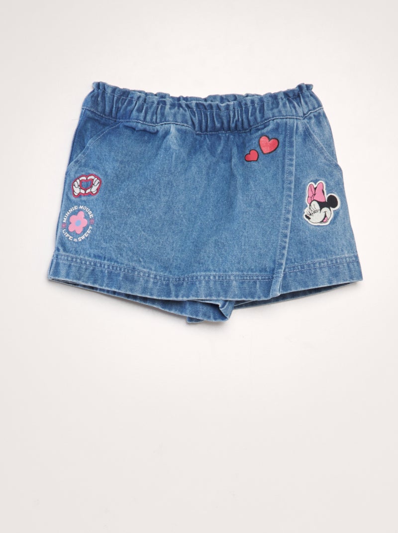 Saia-calça de ganga 'Minnie' AZUL - Kiabi