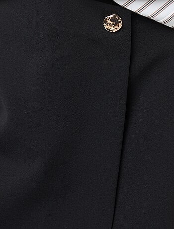 Saia-calção assimétrica com botão dourado