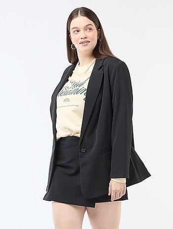 Saia calção com aba cruzada e botão fantasia