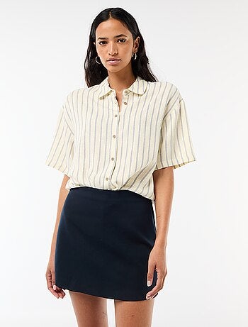 Saia-calção com cintura subida