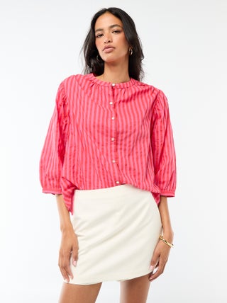 Saia-calção com cintura subida