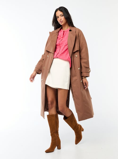 Saia-calção com cintura subida - Kiabi