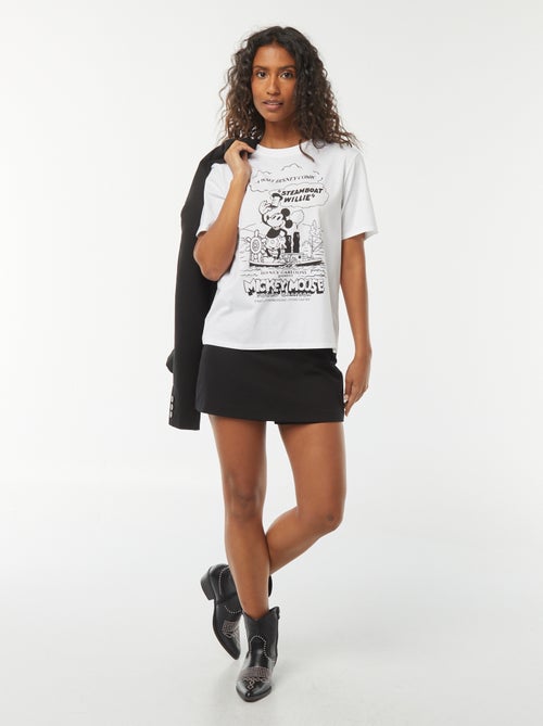 Saia-calção com cintura subida - Kiabi