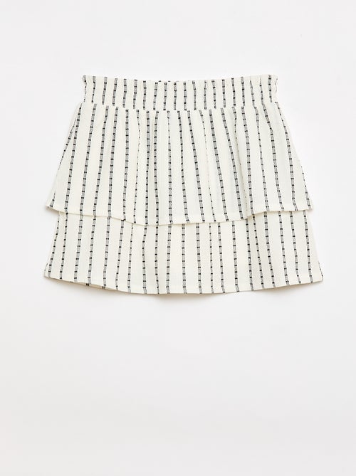 Saia-calção com riscas verticais finas - Kiabi