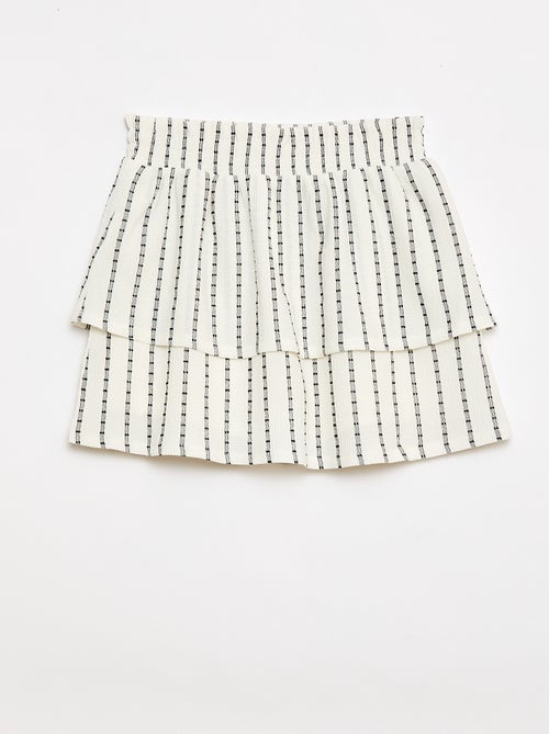 Saia-calção com riscas verticais finas - Kiabi