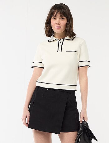 Saia calção curta com cinto