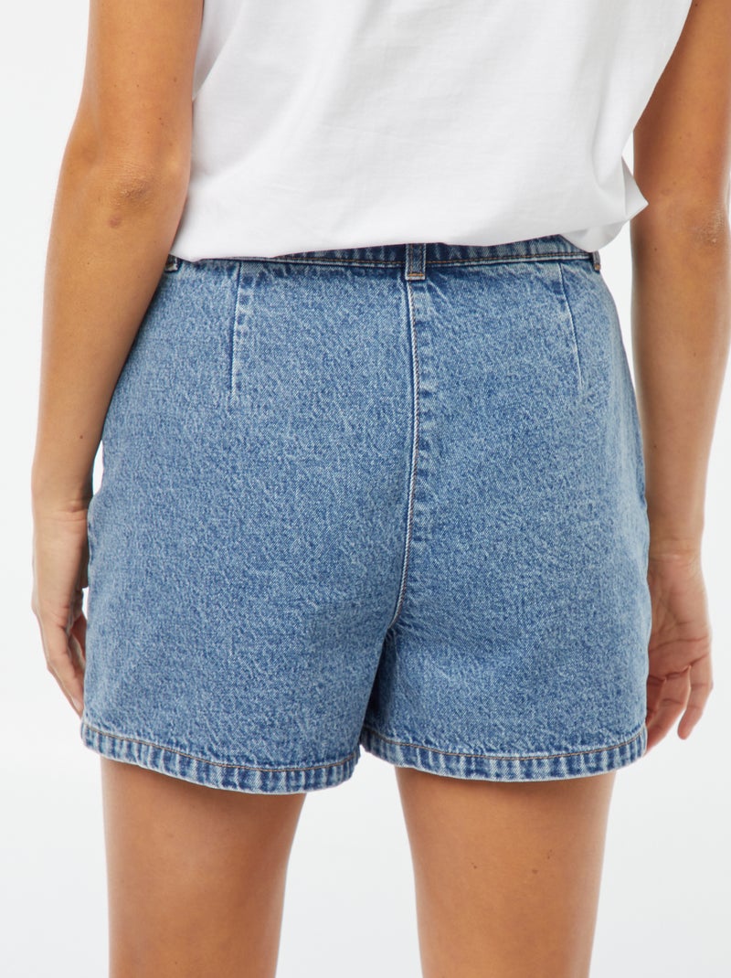 Saia-calção curta de ganga Azul - Kiabi