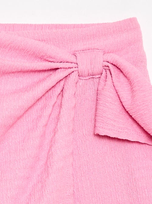 Saia-calção curta em malha leve lisa - Kiabi