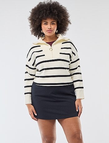 Saia-calção de cintura alta