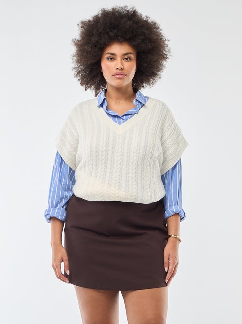 Saia-calção de cintura alta - Kiabi