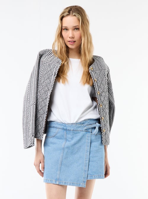 Saia-calção de ganga - Kiabi