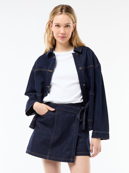 Saia-calção de ganga - Kiabi