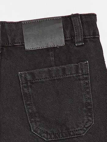 Saia-calção de ganga plissada