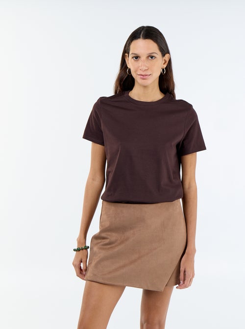 Saia calção em camurça sintética - Kiabi