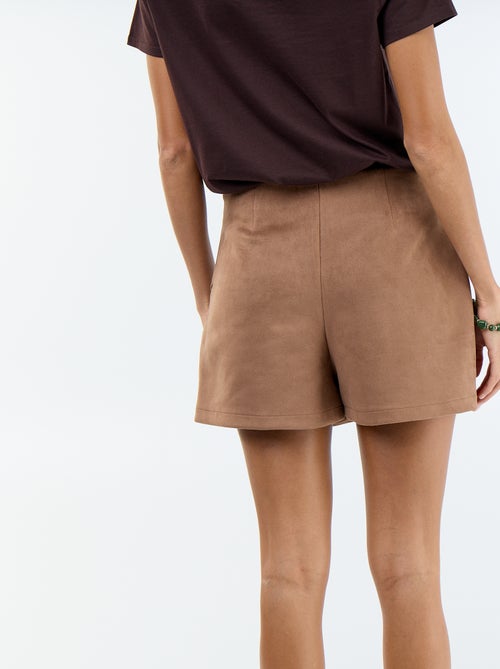 Saia calção em camurça sintética - Kiabi