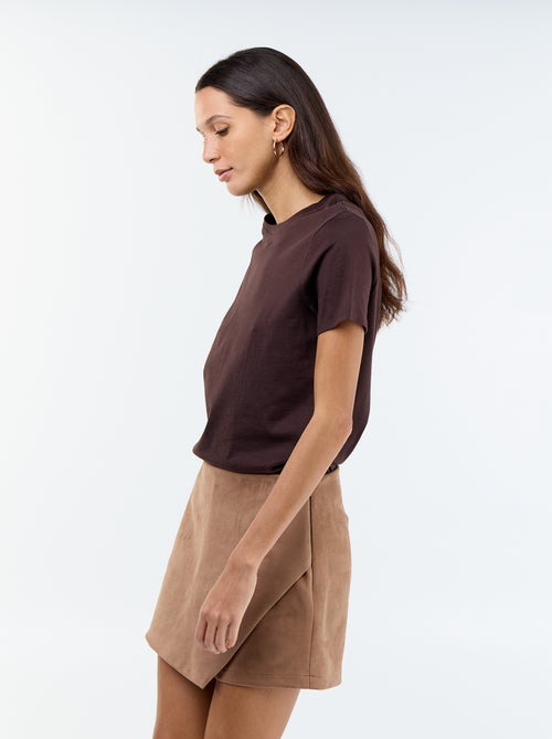 Saia calção em camurça sintética - Kiabi