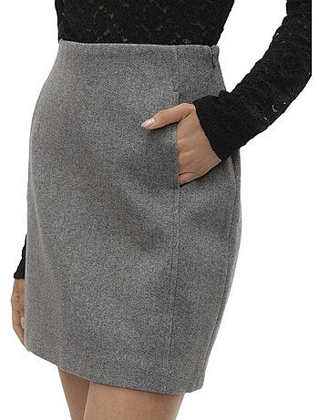 Saia bege vero moda fortune allison para mulher
